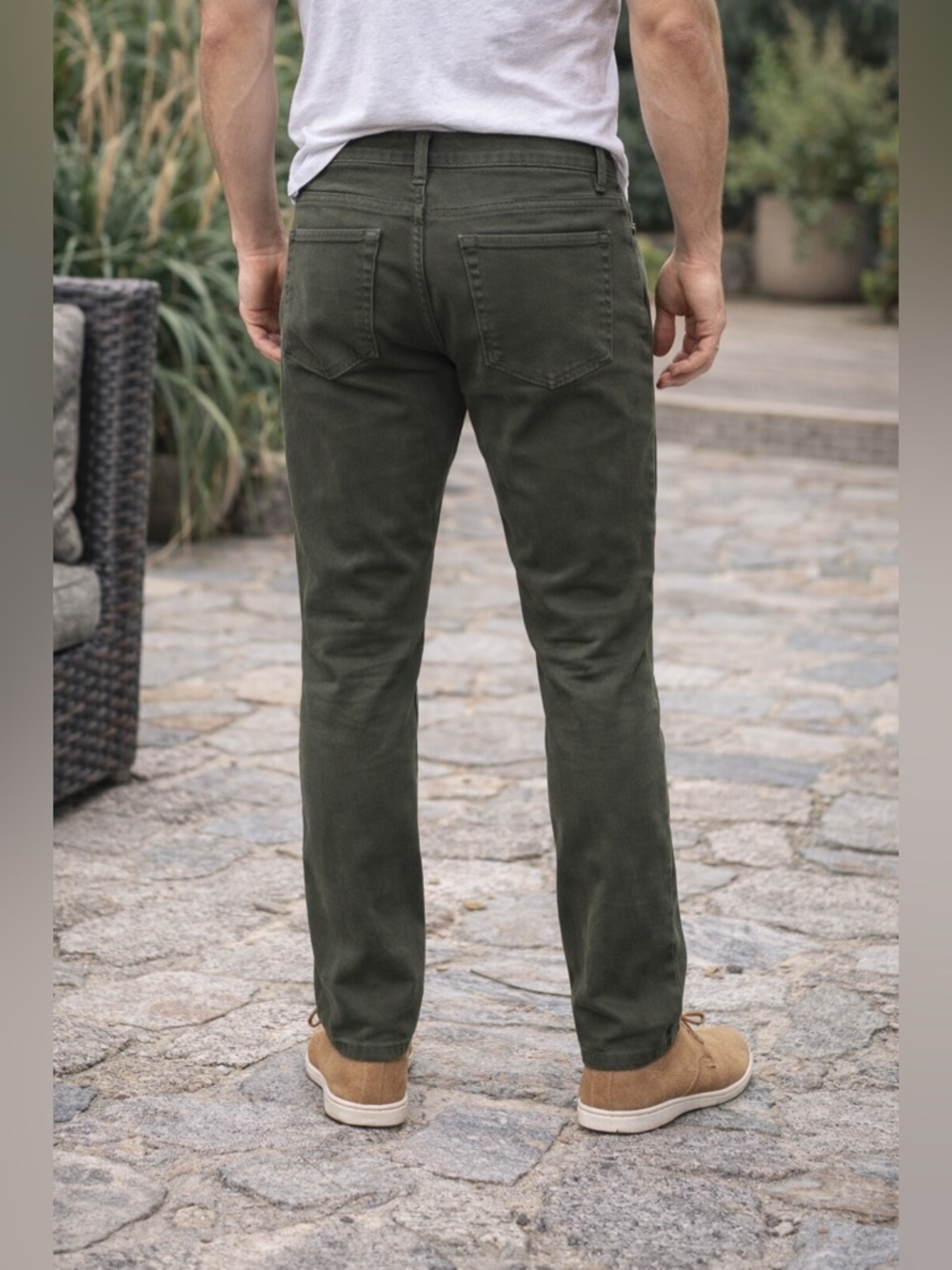 JACHS New York Olive Green Men’s Jeans Size 38/32 - Picture 2 of 2